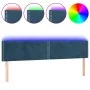 Dunkelbraunes Samtkopfteil mit LED 160x5x78/88 cm von , Kopf- und Fußteile - Ref: Foro24-3121530, Preis: 62,33 €, Rabatt: %