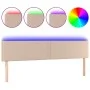 Headboard with LED synthetic leather cappuccino color 180x5x78/88 cm by , Headboards and footboards - Ref: Foro24-3121579, Pr...