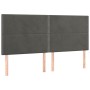 Kopfteil mit LED-Leuchten, dunkelgrauer Samt, 160 x 5 x 118/128 cm von , Kopf- und Fußteile - Ref: Foro24-3122339, Preis: 109...