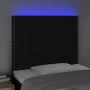 Headboard with LED lights black fabric 90x5x118/128 cm by , Headboards and footboards - Ref: Foro24-3122268, Price: 54,41 €, ...