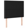 Kopfteil mit LED-Beleuchtung, schwarzer Stoff, 90 x 5 x 118/128 cm von , Kopf- und Fußteile - Ref: Foro24-3122268, Preis: 53,...