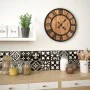 Reloj de pared vintage movimiento cuarzo madera metal 60 cm XXL de vidaXL, Relojes de pared - Ref: Foro24-50646, Precio: 75,4...