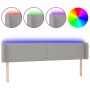 Hellgraues Stoffkopfteil mit LED 163x16x78/88 cm von , Kopf- und Fußteile - Ref: Foro24-3123102, Preis: 61,86 €, Rabatt: %