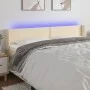 Cabecero con LED de tela crema 203x16x78/88 cm de , Cabeceros y pies de cama - Ref: Foro24-3123123, Precio: 64,19 €, Descuent...