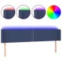 Cabecero con LED de tela azul 183x16x78/88 cm de , Cabeceros y pies de cama - Ref: Foro24-3123116, Precio: 63,10 €, Descuento: %