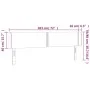 Cabecero con LED de tela azul 183x16x78/88 cm de , Cabeceros y pies de cama - Ref: Foro24-3123116, Precio: 63,10 €, Descuento: %