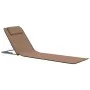 Folding beach mats 2 units steel and brown fabric by vidaXL, Loungers - Ref: Foro24-44331, Price: 48,58 €, Discount: %
