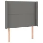Dark gray fabric headboard with LED 93x16x118/128 cm by , Headboards and footboards - Ref: Foro24-3123891, Price: 67,72 €, Di...
