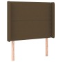 Kopfteil mit LED aus dunkelbraunem Stoff 93x16x118/128 cm von , Kopf- und Fußteile - Ref: Foro24-3123893, Preis: 66,78 €, Rab...