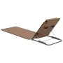 Folding beach mats 2 units steel and brown fabric by vidaXL, Loungers - Ref: Foro24-44331, Price: 48,58 €, Discount: %