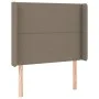 Headboard with LED in taupe gray fabric 103x16x118/128 cm by , Headboards and footboards - Ref: Foro24-3123902, Price: 69,42 ...