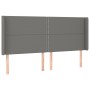 Dunkelgraues Stoffkopfteil mit LED 183x16x118/128 cm von , Kopf- und Fußteile - Ref: Foro24-3123923, Preis: 107,79 €, Rabatt: %