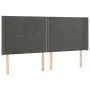 Dark gray velvet headboard with LED 163x16x118/128 cm by , Headboards and footboards - Ref: Foro24-3123963, Price: 120,25 €, ...