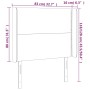 LED-Kopfteil aus dunkelblauem Samt, 83 x 16 x 118/128 cm von , Kopf- und Fußteile - Ref: Foro24-3123942, Preis: 82,16 €, Raba...