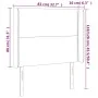 LED-Kopfteil aus dunkelblauem Samt, 83 x 16 x 118/128 cm von , Kopf- und Fußteile - Ref: Foro24-3123942, Preis: 83,61 €, Raba...