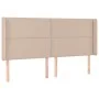 Headboard with LED cappuccino synthetic leather 183x16x118/128cm by , Headboards and footboards - Ref: Foro24-3124015, Price:...