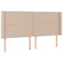Kopfteil mit LED-Cappuccino-Kunstleder 183x16x118/128cm von , Kopf- und Fußteile - Ref: Foro24-3124015, Preis: 129,17 €, Raba...