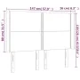 Hellgraues Samtkopfteil mit LED 147x16x118/128 cm von , Kopf- und Fußteile - Ref: Foro24-3123956, Preis: 104,71 €, Rabatt: %