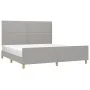 Bettgestell mit Kopfteil aus hellgrauem Stoff 160x200 cm von , Betten und Lattenroste - Ref: Foro24-3124984, Preis: 192,17 €,...
