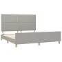 Bettgestell mit Kopfteil aus hellgrauem Stoff 160x200 cm von , Betten und Lattenroste - Ref: Foro24-3124984, Preis: 192,17 €,...
