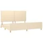Bed frame with cream fabric headboard 200x200 cm by , Beds and slatted bases - Ref: Foro24-3125005, Price: 215,57 €, Discount: %