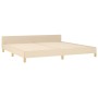 Bed frame with cream fabric headboard 200x200 cm by , Beds and slatted bases - Ref: Foro24-3125005, Price: 223,41 €, Discount: %