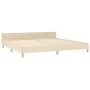 Bed frame with cream fabric headboard 200x200 cm by , Beds and slatted bases - Ref: Foro24-3125005, Price: 215,57 €, Discount: %