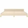 Bed frame with cream fabric headboard 200x200 cm by , Beds and slatted bases - Ref: Foro24-3125005, Price: 215,57 €, Discount: %