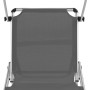 Folding lounger with aluminum and gray textilene roof by vidaXL, Loungers - Ref: Foro24-44335, Price: 136,50 €, Discount: %