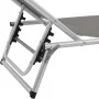 Folding lounger with aluminum and gray textilene roof by vidaXL, Loungers - Ref: Foro24-44335, Price: 117,07 €, Discount: %