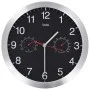 Quartz wall clock hygrometer and thermometer 30 cm black by vidaXL, Wall clocks - Ref: Foro24-50624, Price: 28,75 €, Discount: %