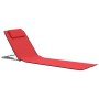 Estera de playa plegable 2 unidade acero y tela rojo de vidaXL, Tumbonas - Ref: Foro24-44329, Precio: 44,59 €, Descuento: %