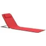 Faltbare Strandmatte 2 Einheiten Stahl und roter Stoff von vidaXL, Liegen - Ref: Foro24-44329, Preis: 46,84 €, Rabatt: %