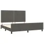 Bed frame with dark gray velvet headboard 160x200 cm by , Beds and slatted bases - Ref: Foro24-3125703, Price: 206,99 €, Disc...