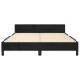 Bed frame with black velvet headboard 140x190 cm by , Beds and slatted bases - Ref: Foro24-3125692, Price: 201,45 €, Discount: %