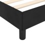 Estructura de cama con cabecero de terciopelo negro 140x190 cm