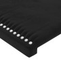 Estructura de cama con cabecero de terciopelo negro 140x190 cm