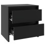 Mesita de noche madera de ingeniería negro 45x34,5x44,5 cm de vidaXL, Mesitas de noche - Ref: Foro24-809847, Precio: 43,23 €