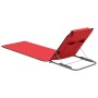 Estera de playa plegable 2 unidade acero y tela rojo de vidaXL, Tumbonas - Ref: Foro24-44329, Precio: 44,59 €, Descuento: %