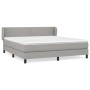 Box spring bed with light gray fabric mattress 180x200 cm by , Beds and slatted bases - Ref: Foro24-3126181, Price: 542,23 €,...