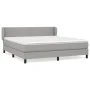 Box spring bed with light gray fabric mattress 180x200 cm by , Beds and slatted bases - Ref: Foro24-3126181, Price: 525,12 €,...