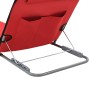 Estera de playa plegable 2 unidade acero y tela rojo de vidaXL, Tumbonas - Ref: Foro24-44329, Precio: 44,59 €, Descuento: %
