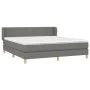 Box spring bed with dark gray fabric mattress 180x200 cm by , Beds and slatted bases - Ref: Foro24-3126742, Price: 584,96 €, ...