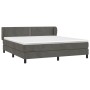 Boxspringbett mit dunkelgrauer Samtmatratze 160x200 cm von , Betten und Lattenroste - Ref: Foro24-3127440, Preis: 487,16 €, R...