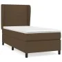 Box spring bed with dark brown fabric mattress 100x200 cm by , Beds and slatted bases - Ref: Foro24-3127784, Price: 369,06 €,...