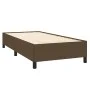 Box spring bed with dark brown fabric mattress 100x200 cm by , Beds and slatted bases - Ref: Foro24-3127784, Price: 369,06 €,...
