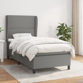 Boxspringbett mit dunkelgrauer Stoffmatratze 90x200 cm von , Betten und Lattenroste - Ref: Foro24-3127854, Preis: 354,31 €, R...