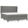 Box spring bed with dark gray fabric mattress 160x200 cm by , Beds and slatted bases - Ref: Foro24-3127894, Price: 570,60 €, ...