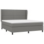 Box spring bed with dark gray fabric mattress 160x200 cm by , Beds and slatted bases - Ref: Foro24-3127894, Price: 570,60 €, ...