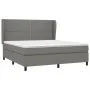Box spring bed with dark gray fabric mattress 160x200 cm by , Beds and slatted bases - Ref: Foro24-3127894, Price: 559,19 €, ...